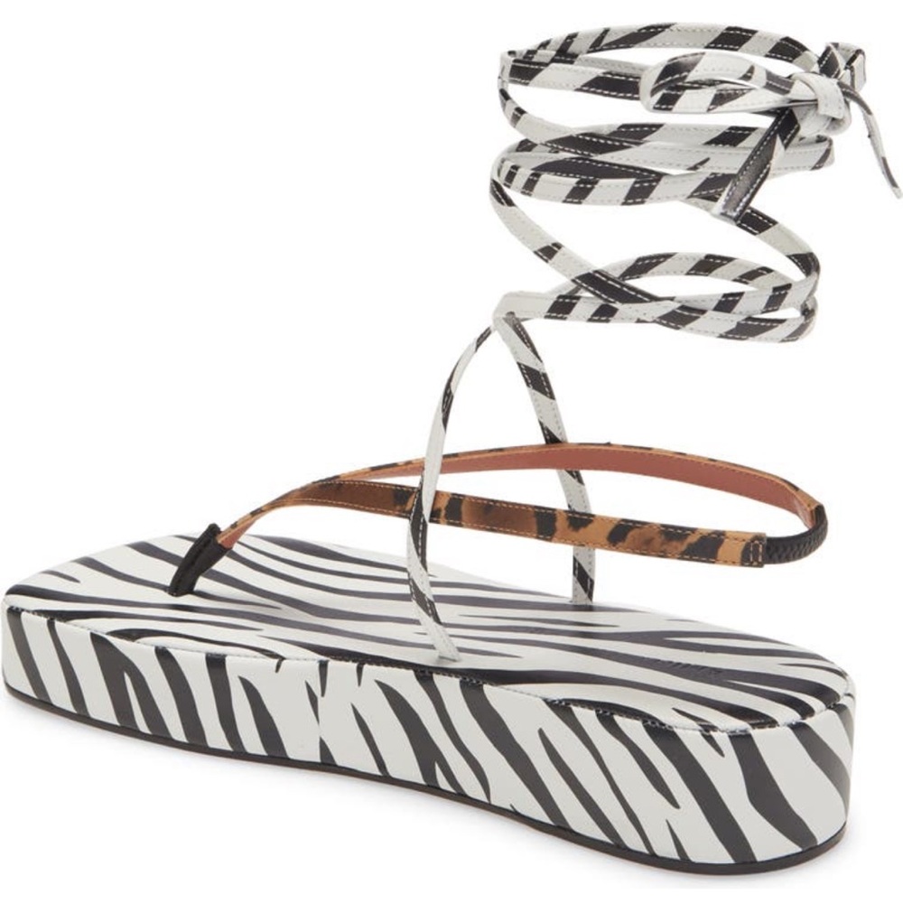Amina Muaddi. Ankle Tie. Platform sandal. Absolutely new. Never been worn